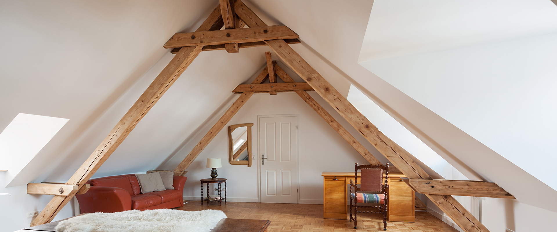 Modern Dachboden Dachgeschoss Wohnung